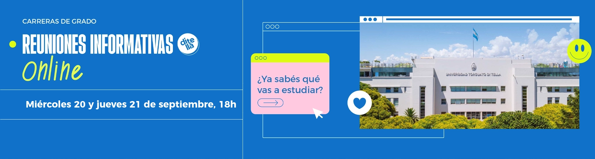 Reuniones informativas online miércoles 20 y jueves 21 de septiembre Reuniones informativas online miércoles 20 y jueves 21 de septiembre