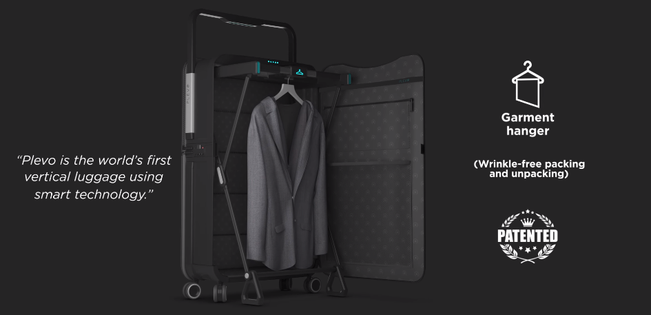 Llega Plevo, la valija inteligente vertical que desafía a Bluesmart |  Universidad Torcuato Di Tella