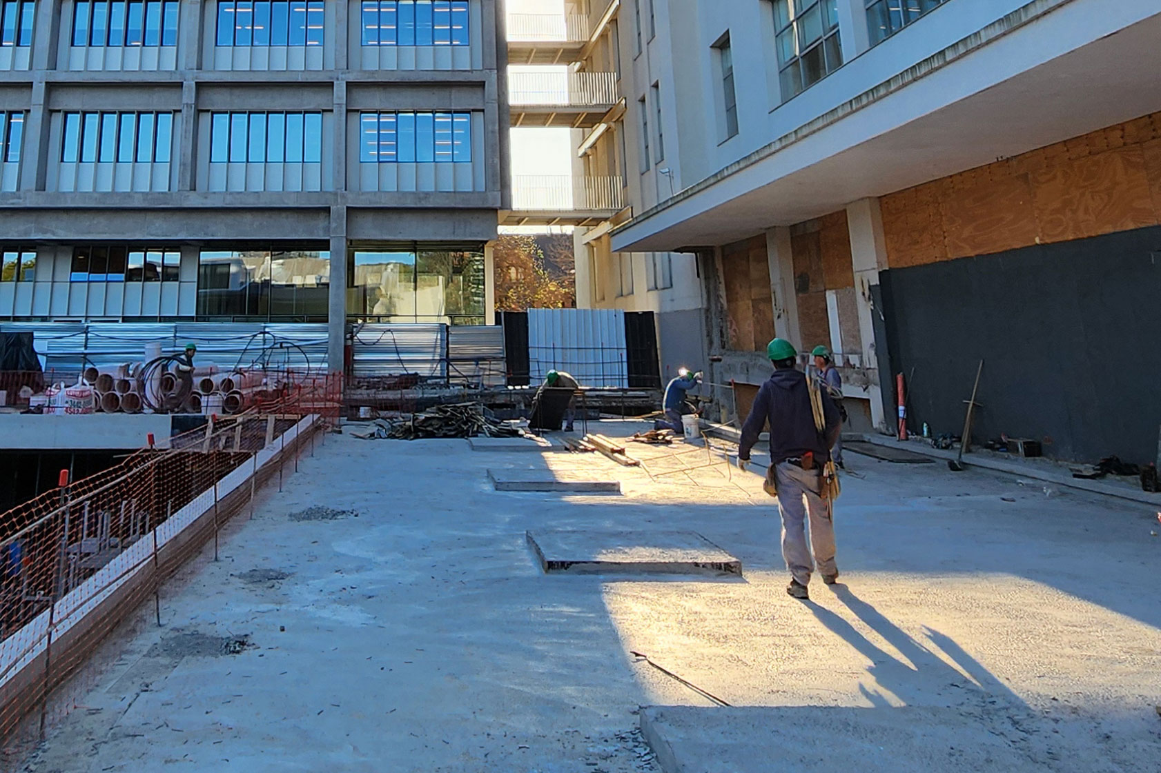 Hormigonado del futuro acceso al hall Alcorta